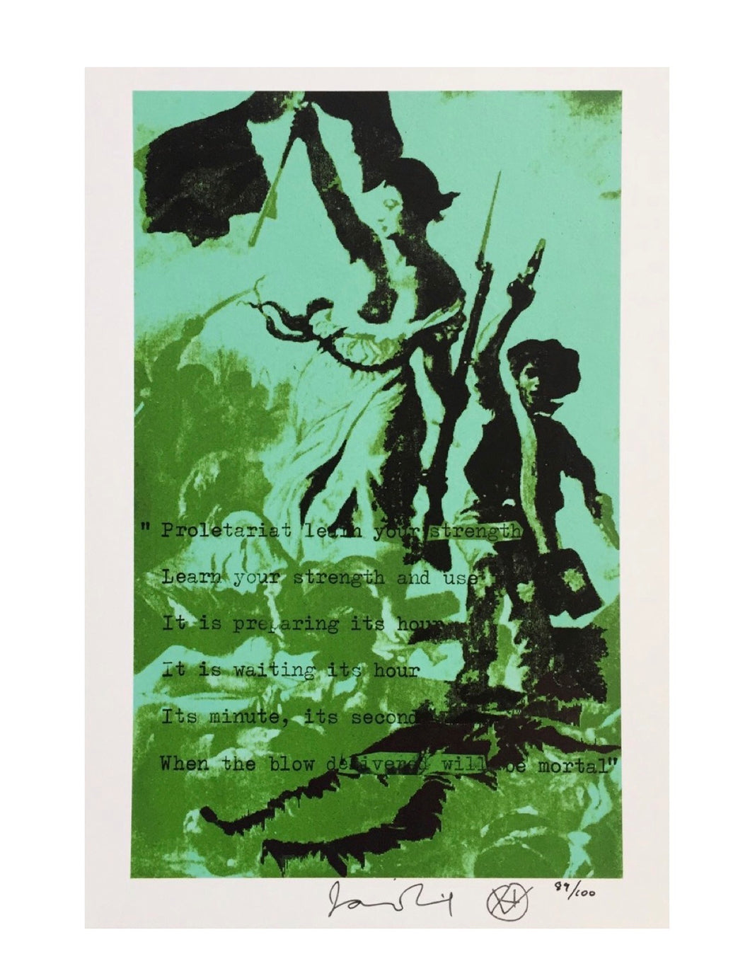 Jamie Reid - Up They Rise Proletariat Learn your Strength (Signed, Numbered)